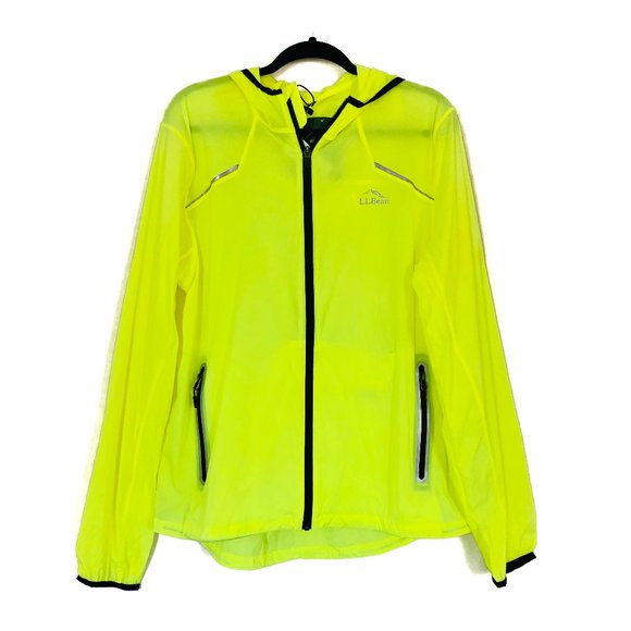 L.L. Bean Other - LL Bean Neon Yellow Ultralight Wind Jacket Size M
